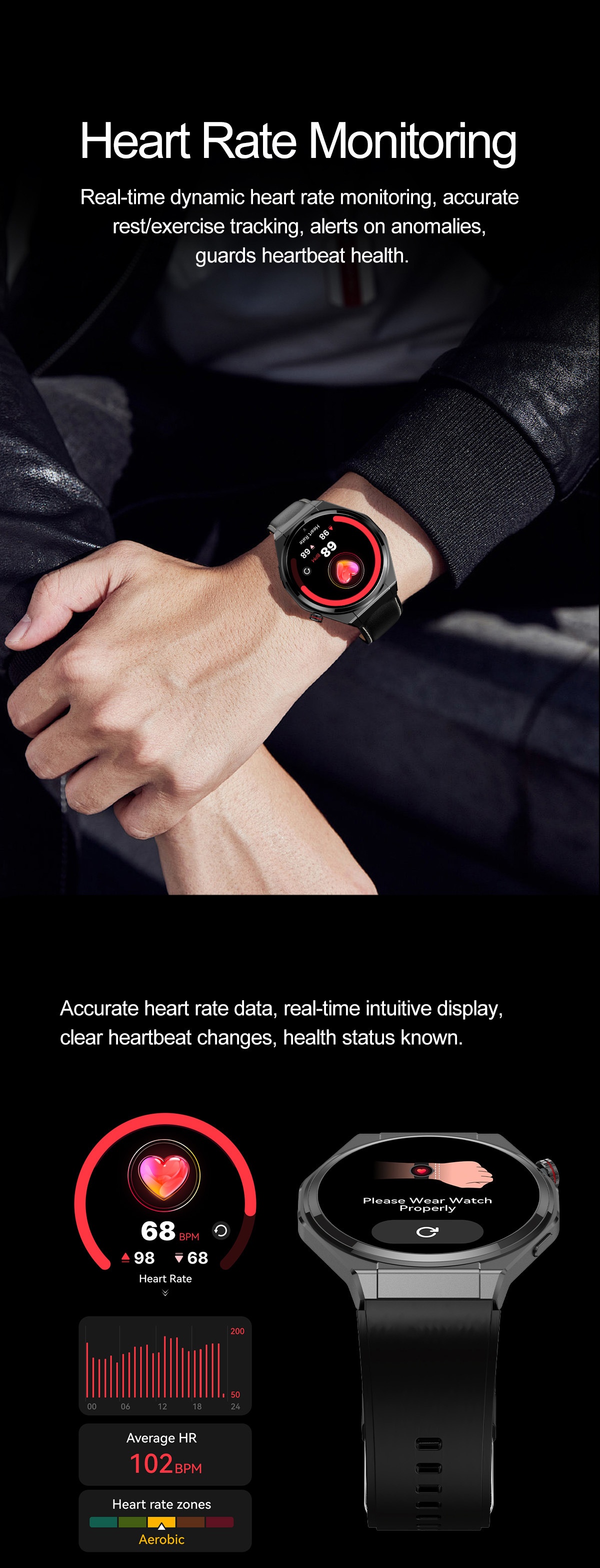 AMOLED Smart Watch with Round Display, Bluetooth Calling & Fitness Tracker