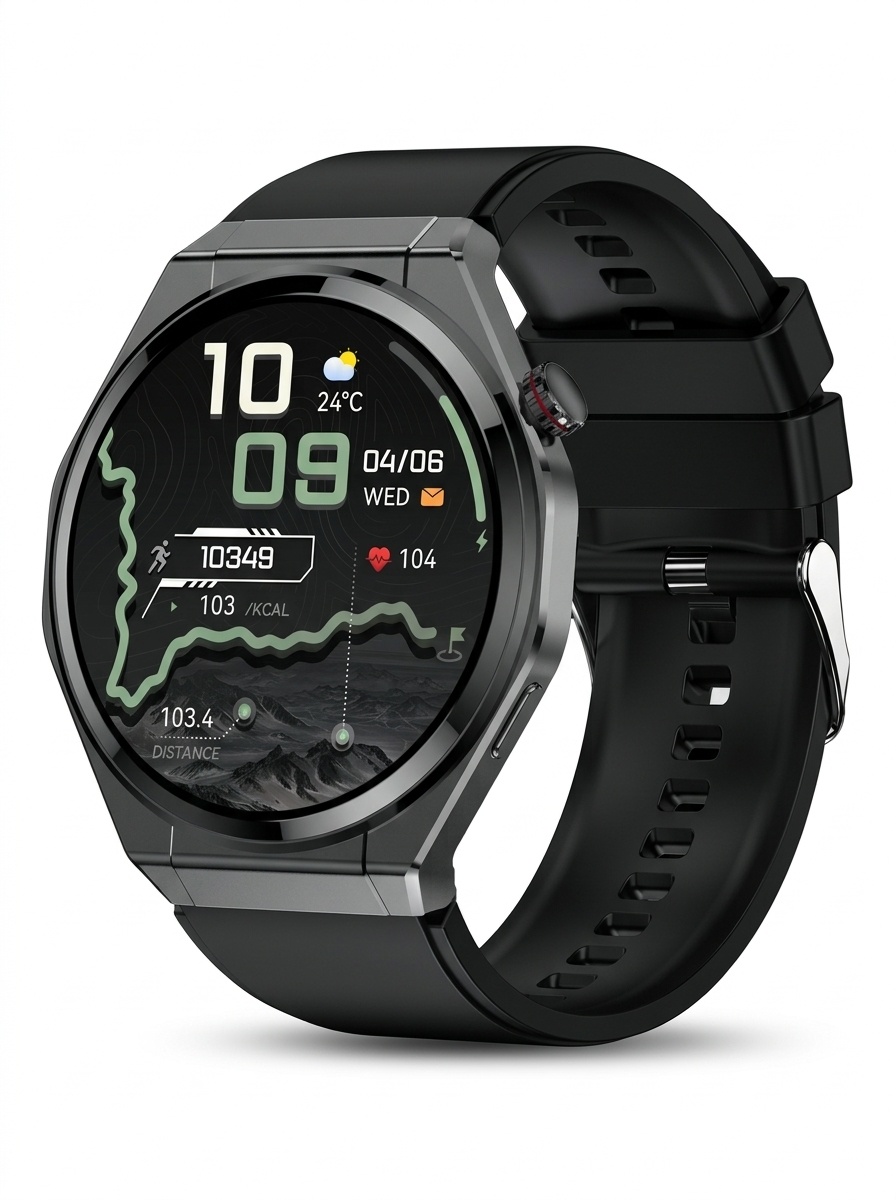 AMOLED Smart Watch with Round Display, Bluetooth Calling & Fitness Tracker
