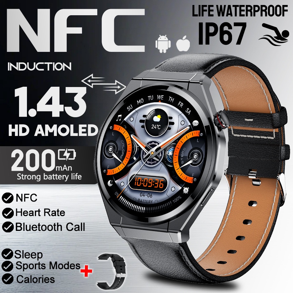 AMOLED Smart Watch with Round Display, Bluetooth Calling & Fitness Tracker