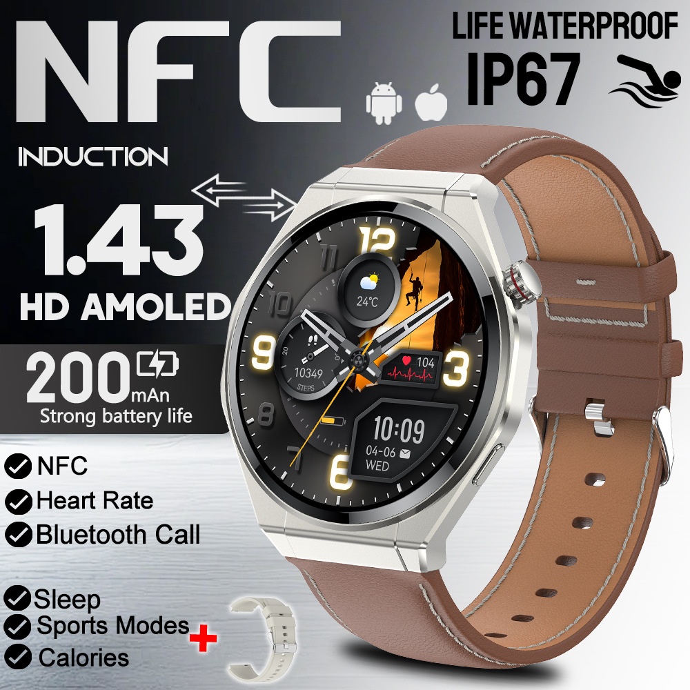 AMOLED Smart Watch with Round Display, Bluetooth Calling & Fitness Tracker