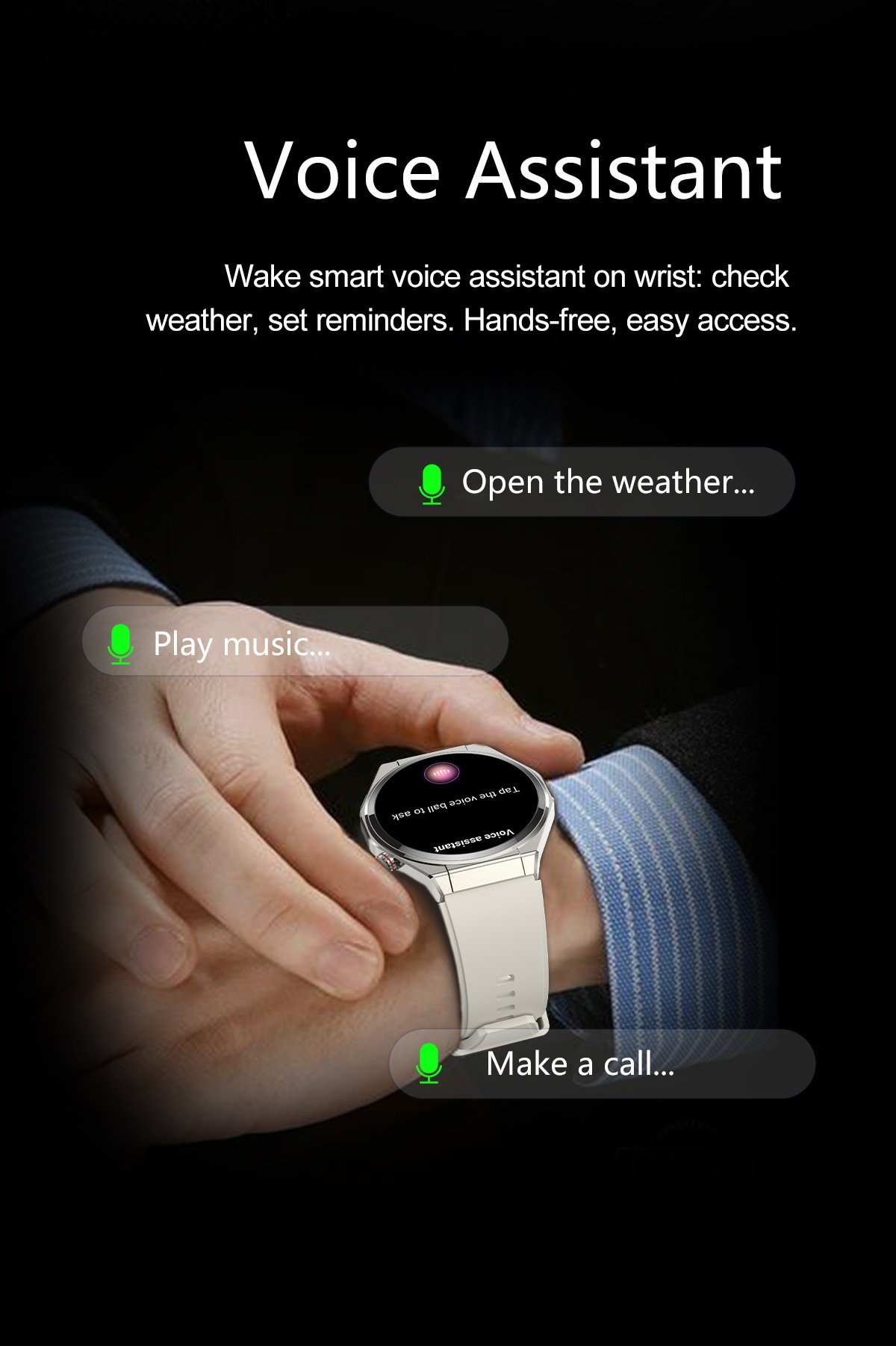 AMOLED Smart Watch with Round Display, Bluetooth Calling & Fitness Tracker