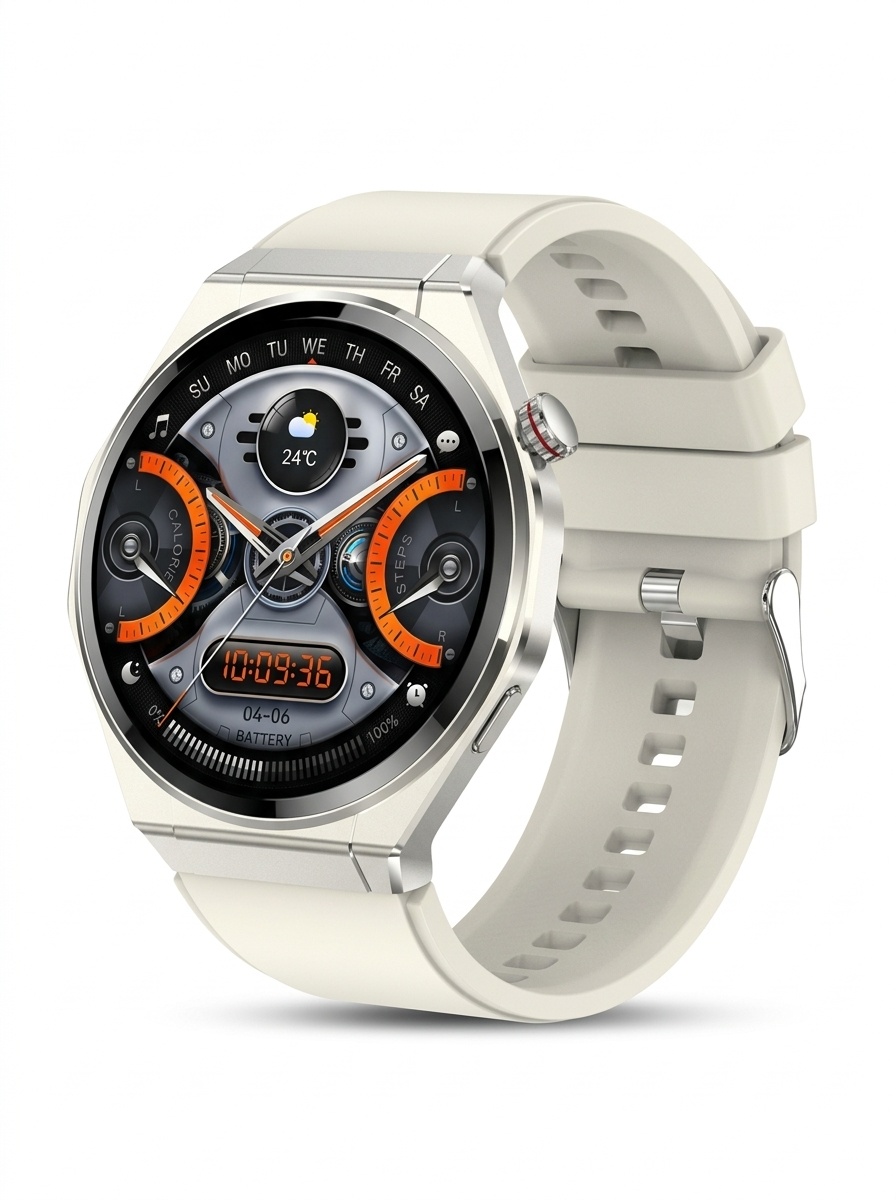 AMOLED Smart Watch with Round Display, Bluetooth Calling & Fitness Tracker
