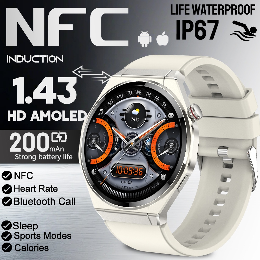 AMOLED Smart Watch with Round Display, Bluetooth Calling & Fitness Tracker