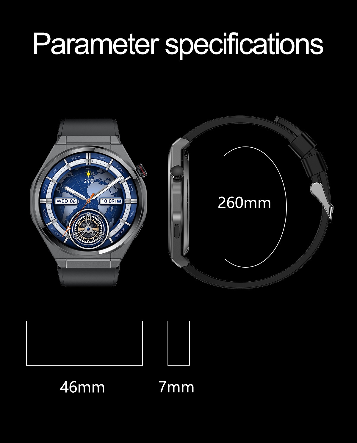 AMOLED Smart Watch with Round Display, Bluetooth Calling & Fitness Tracker