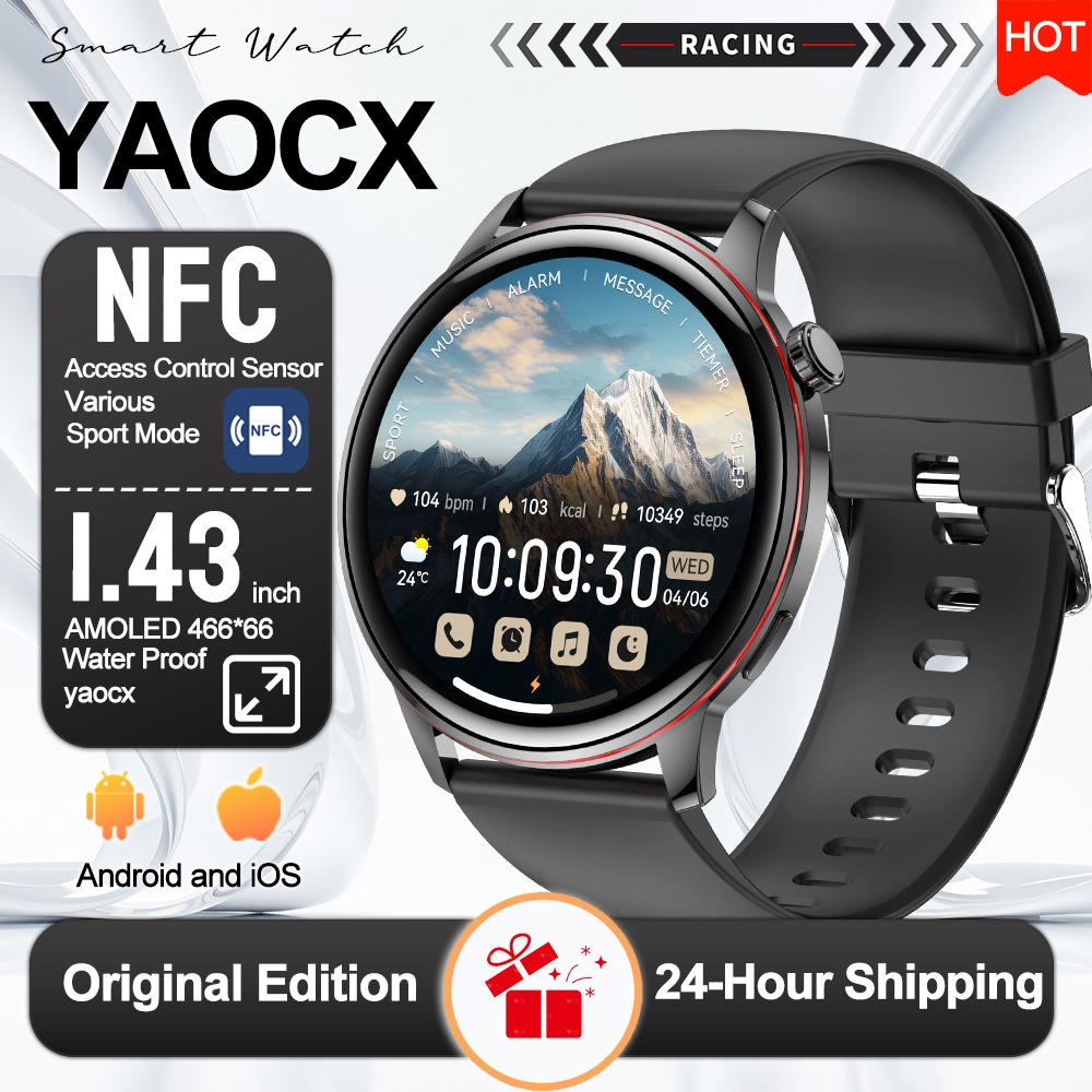 Smart Watch with Round AMOLED HD Display & Bluetooth Calling