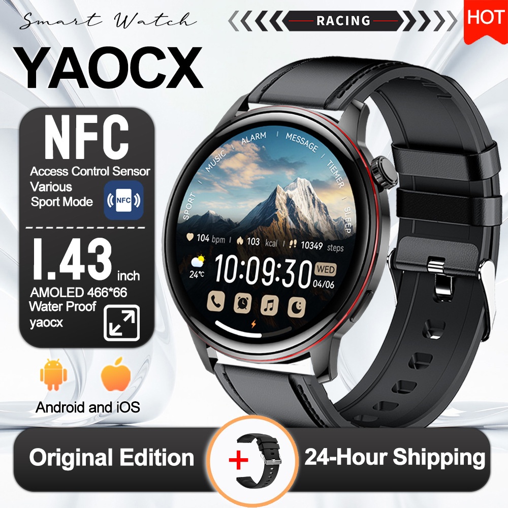 Smart Watch with Round AMOLED HD Display & Bluetooth Calling