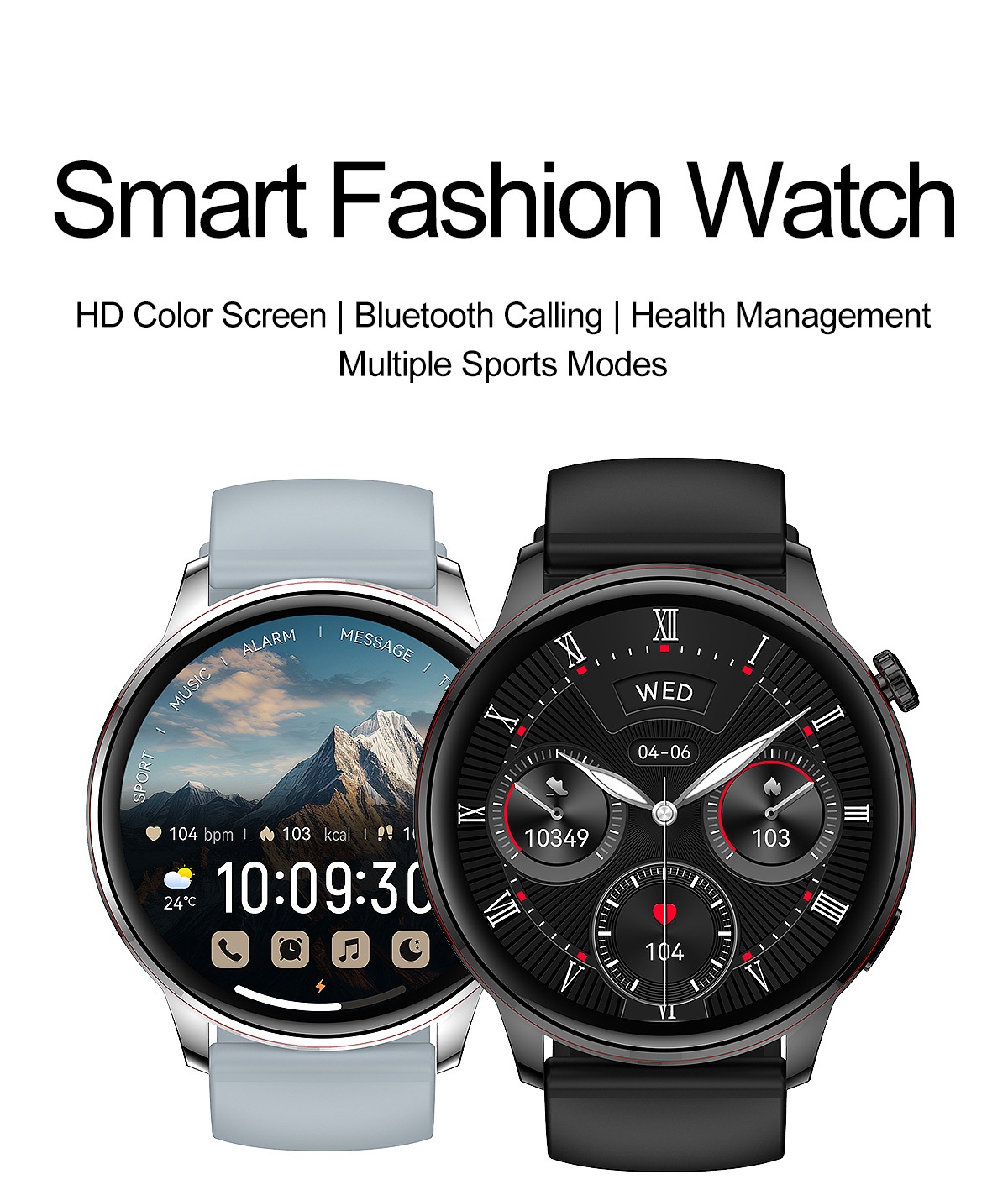 Smart Watch with Round AMOLED HD Display & Bluetooth Calling