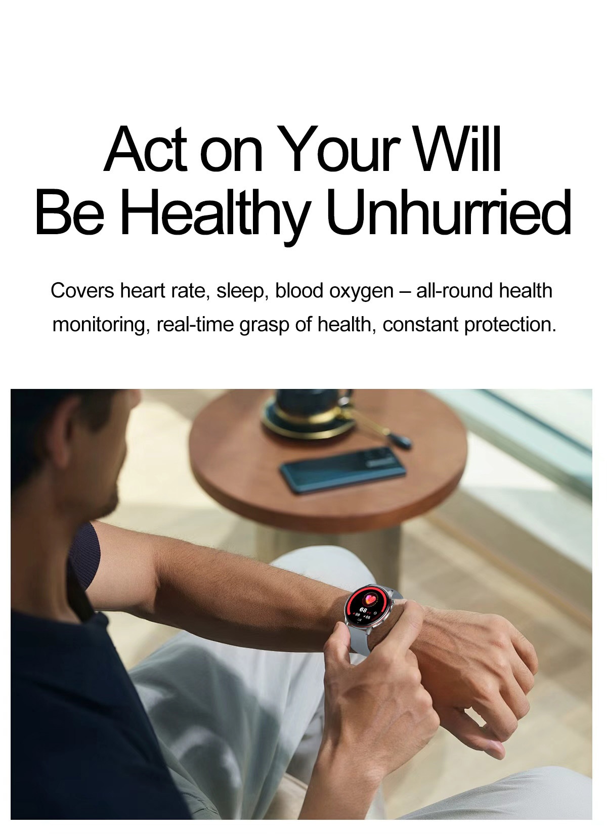 Smart Watch with Round AMOLED HD Display & Bluetooth Calling