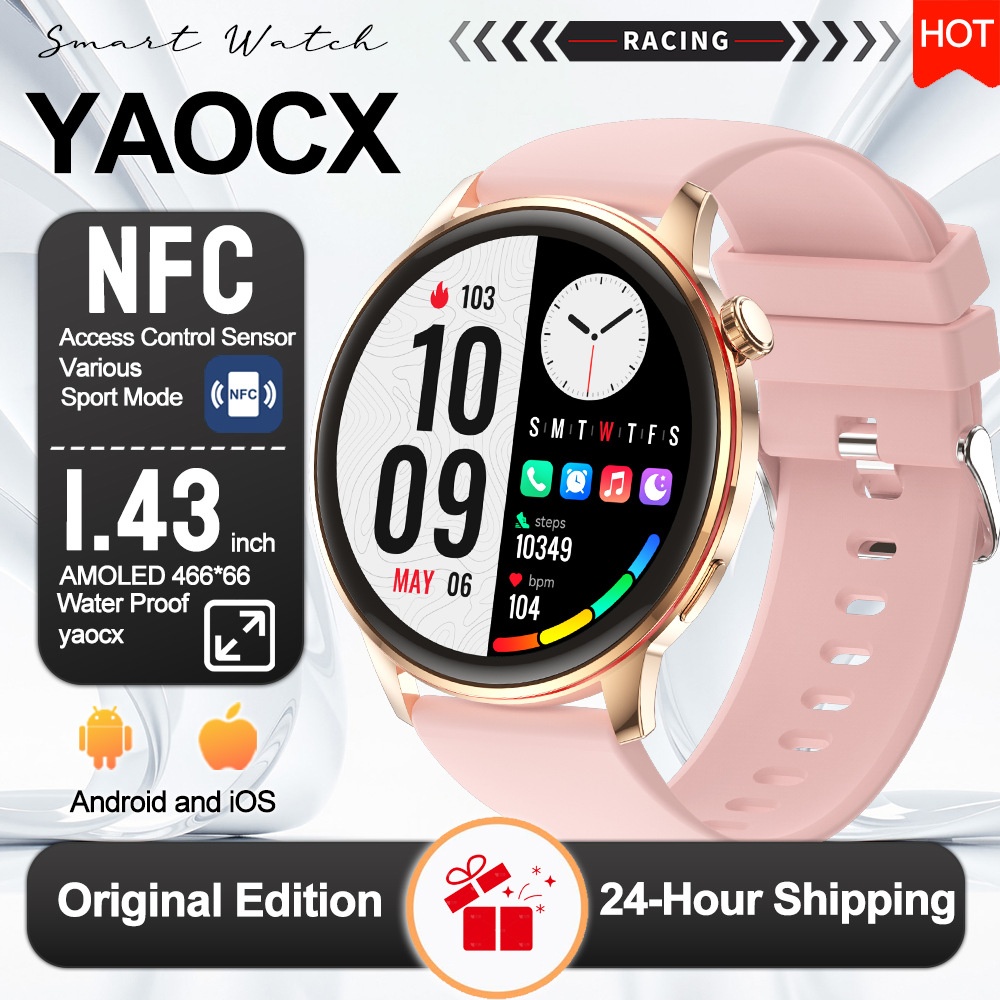 Smart Watch with Round AMOLED HD Display & Bluetooth Calling