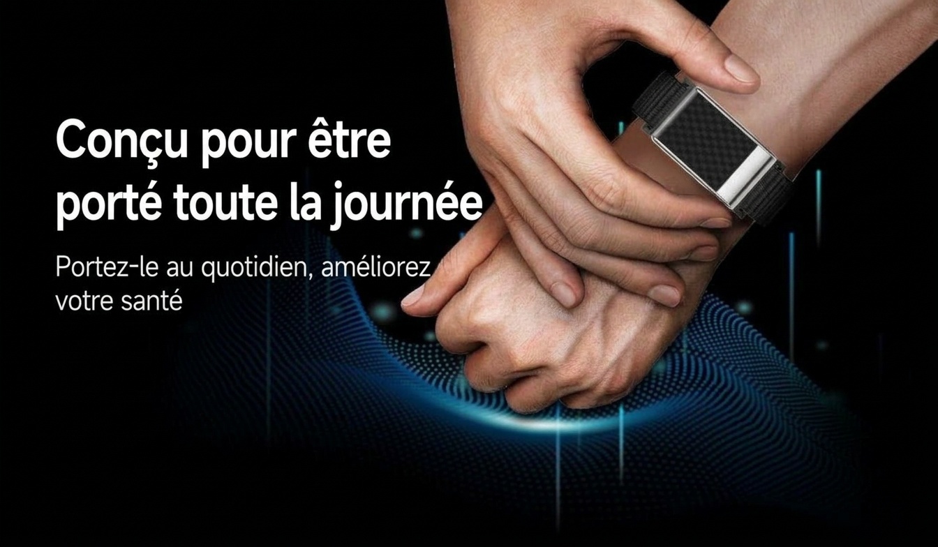 Bracelet connecté sans écran pour le suivi de santé avec ECG, fréquence cardiaque et SpO2