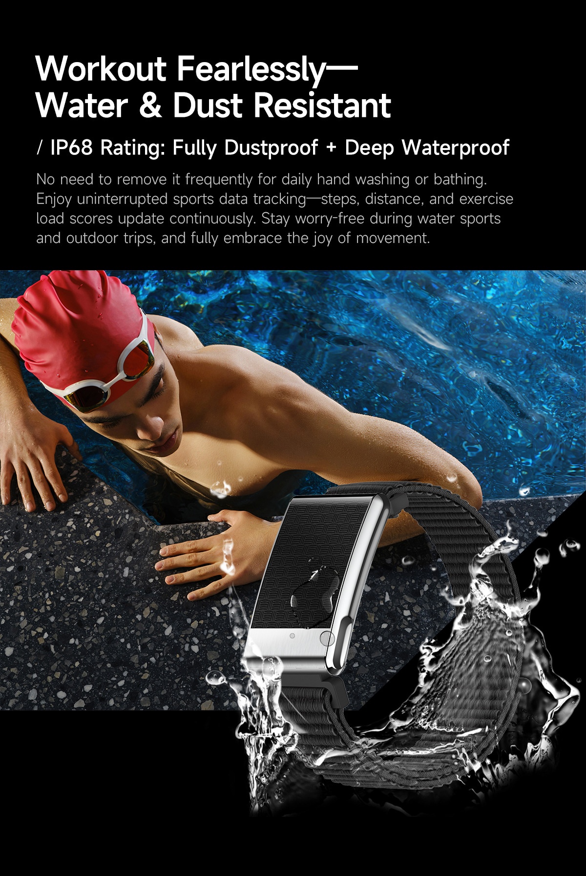 Screenless Smart Health Tracker Band with ECG, Heart Rate & SpO2