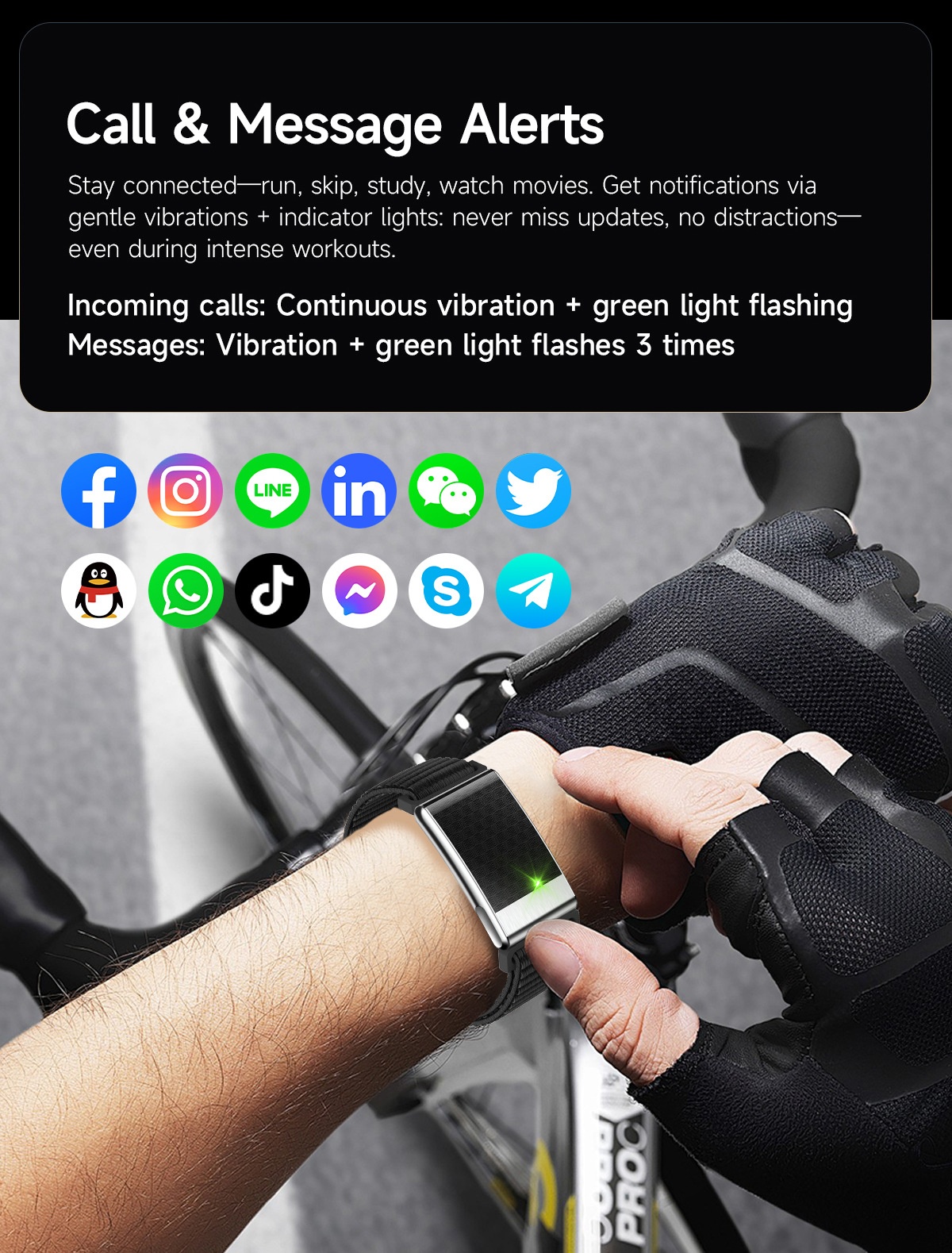 Screenless Smart Health Tracker Band with ECG, Heart Rate & SpO2