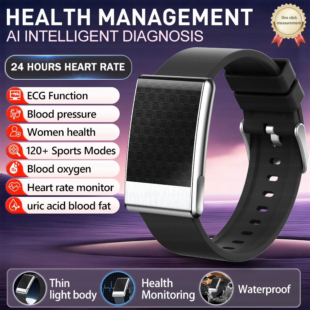 Screenless Smart Health Tracker Band with ECG, Heart Rate & SpO2