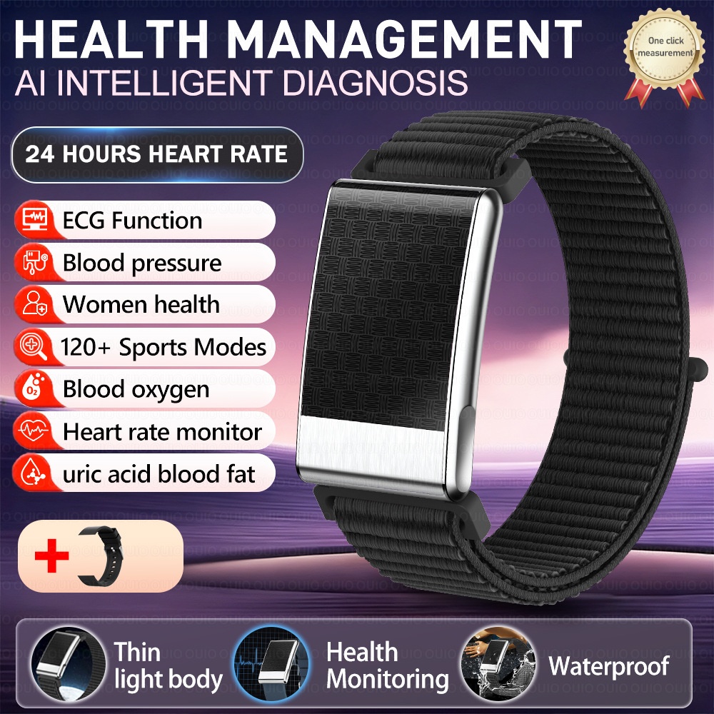 Screenless Smart Health Tracker Band with ECG, Heart Rate & SpO2
