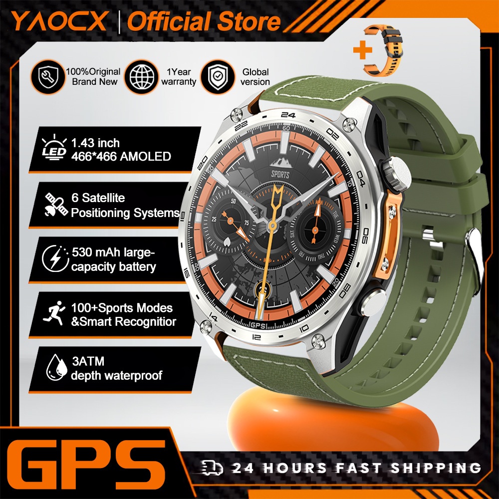 HD300 Pro GPS Smart Watch with Round AMOLED Display & 4GB Offline Maps