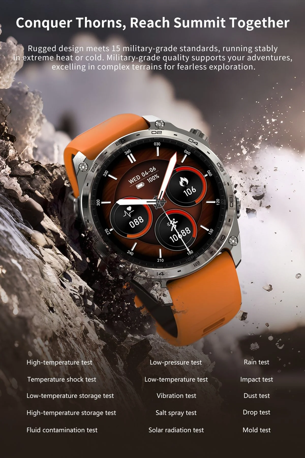 HD300 Pro GPS Smart Watch with Round AMOLED Display & 4GB Offline Maps