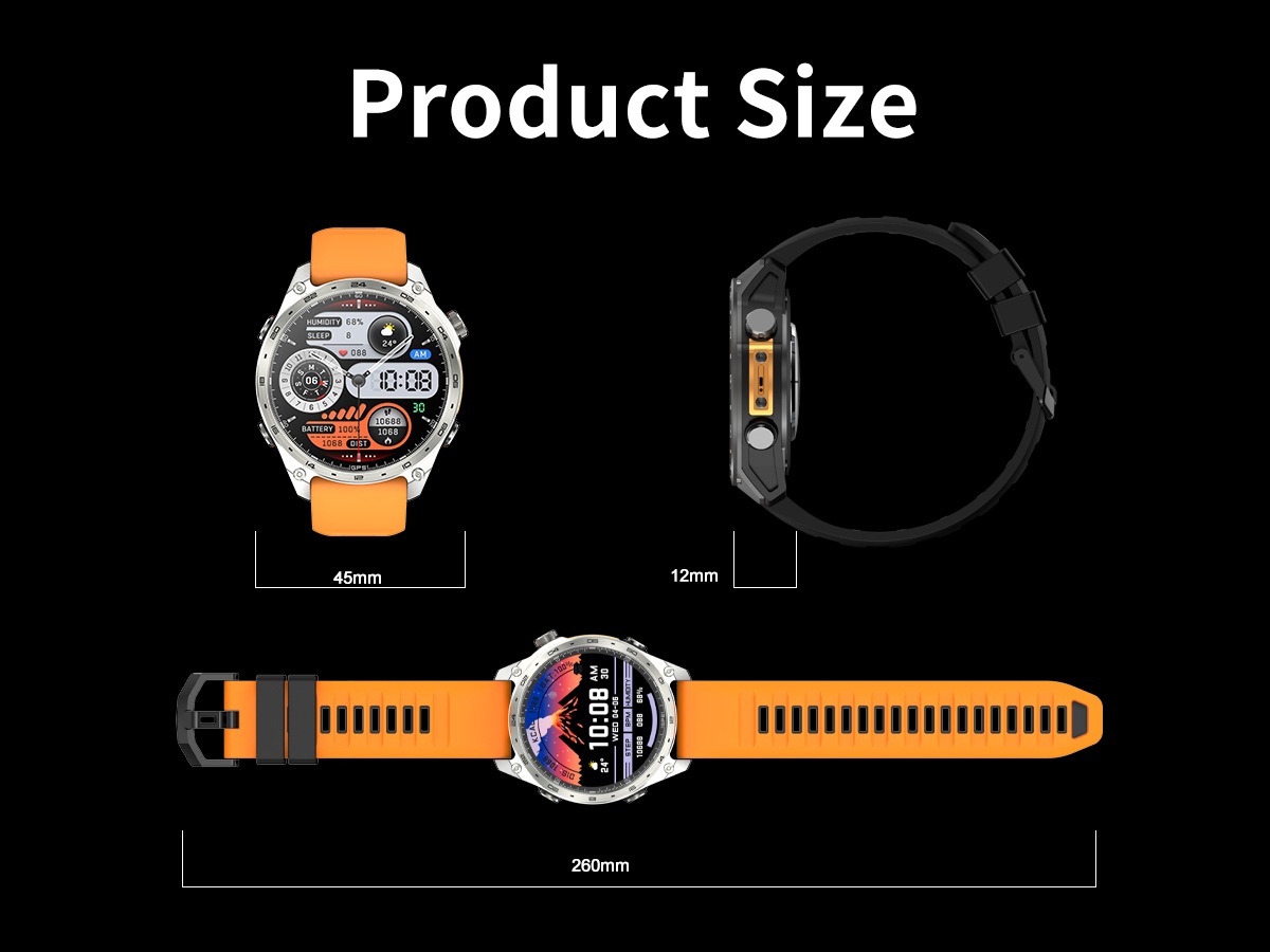 HD300 Pro GPS Smart Watch with Round AMOLED Display & 4GB Offline Maps