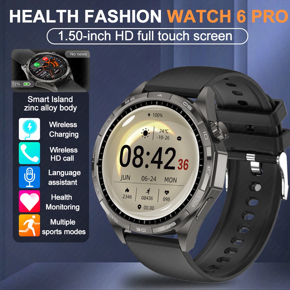 WATCH 6 PRO Smart Watch for Men with 1.50" HD Screen & Wireless Calling