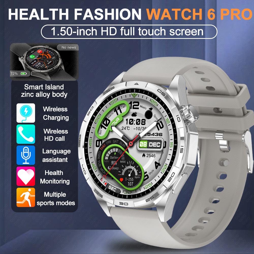 WATCH 6 PRO Smart Watch for Men with 1.50" HD Screen & Wireless Calling