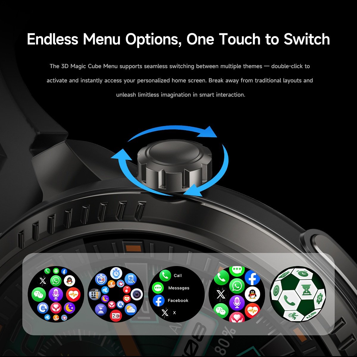 DS6 Smart Watch with GPS, IP68 Waterproof & Bluetooth Calling