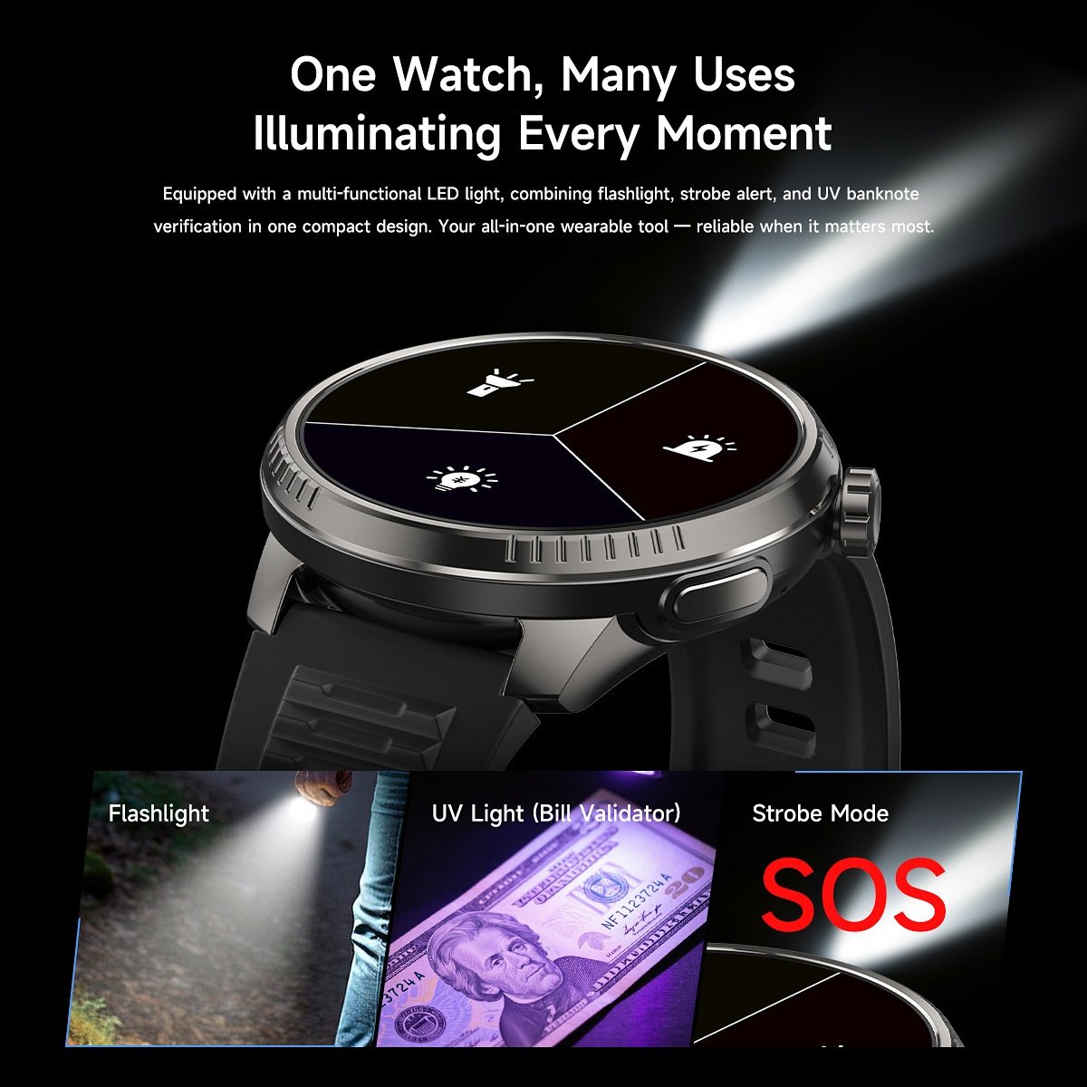 DS6 Smart Watch with GPS, IP68 Waterproof & Bluetooth Calling