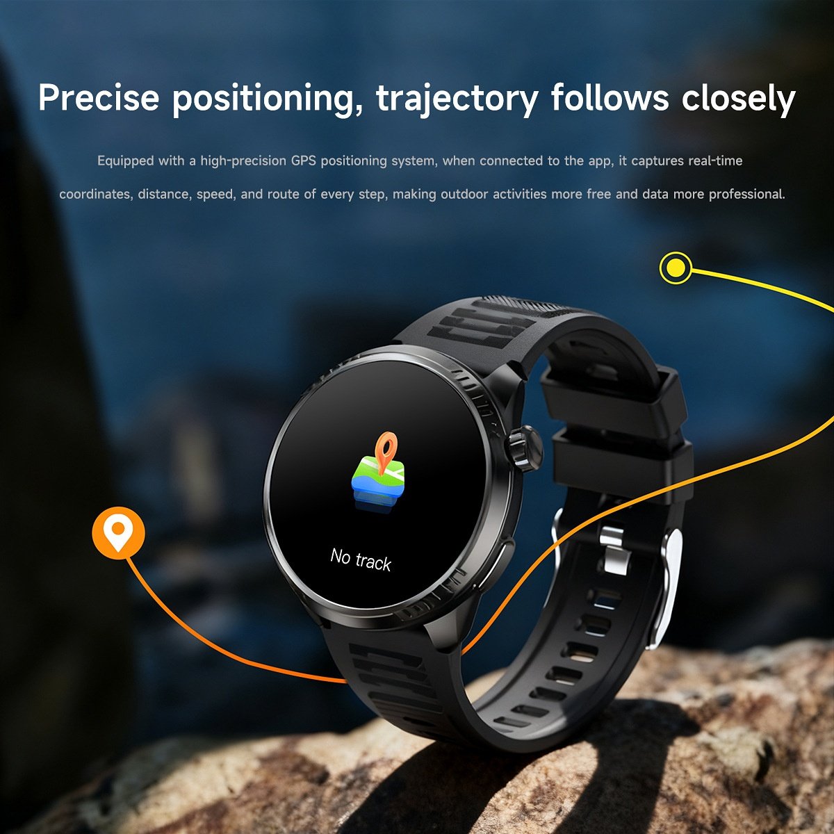 DS6 Smart Watch with GPS, IP68 Waterproof & Bluetooth Calling