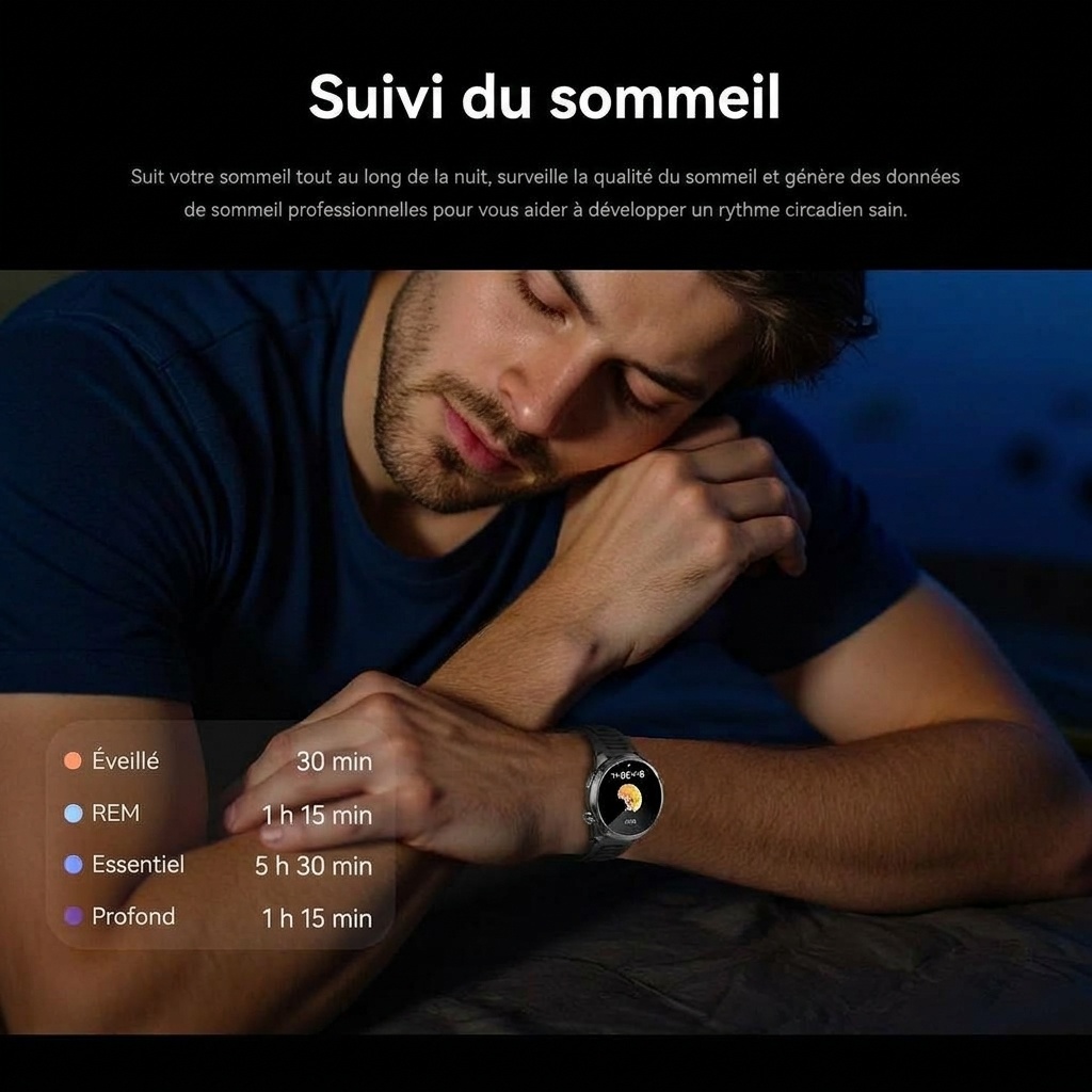 Montre connectée DS6 avec GPS, étanchéité IP68 et appels Bluetooth