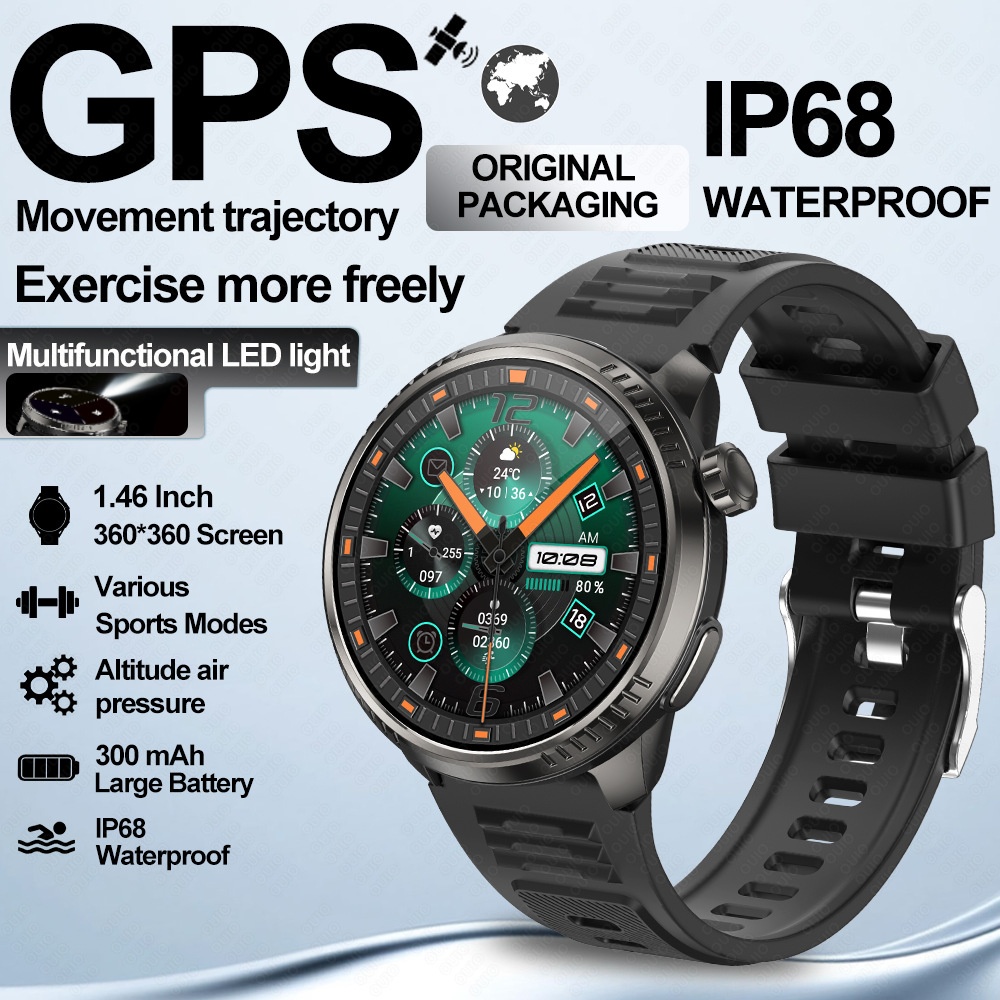 DS6 Smart Watch with GPS, IP68 Waterproof & Bluetooth Calling