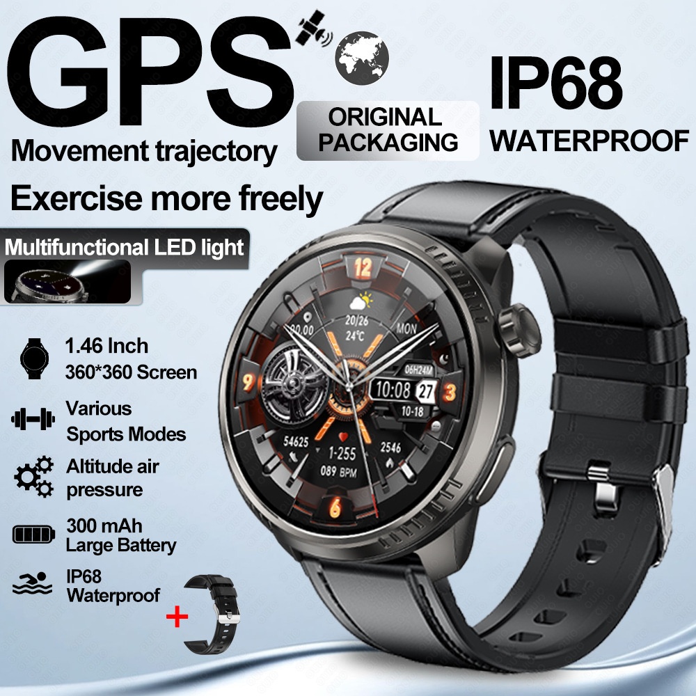 DS6 Smart Watch with GPS, IP68 Waterproof & Bluetooth Calling