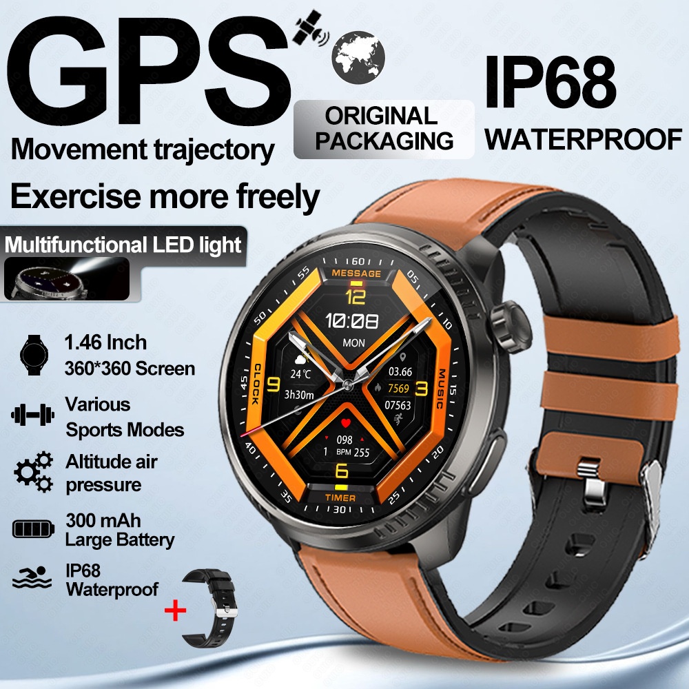 DS6 Smart Watch with GPS, IP68 Waterproof & Bluetooth Calling