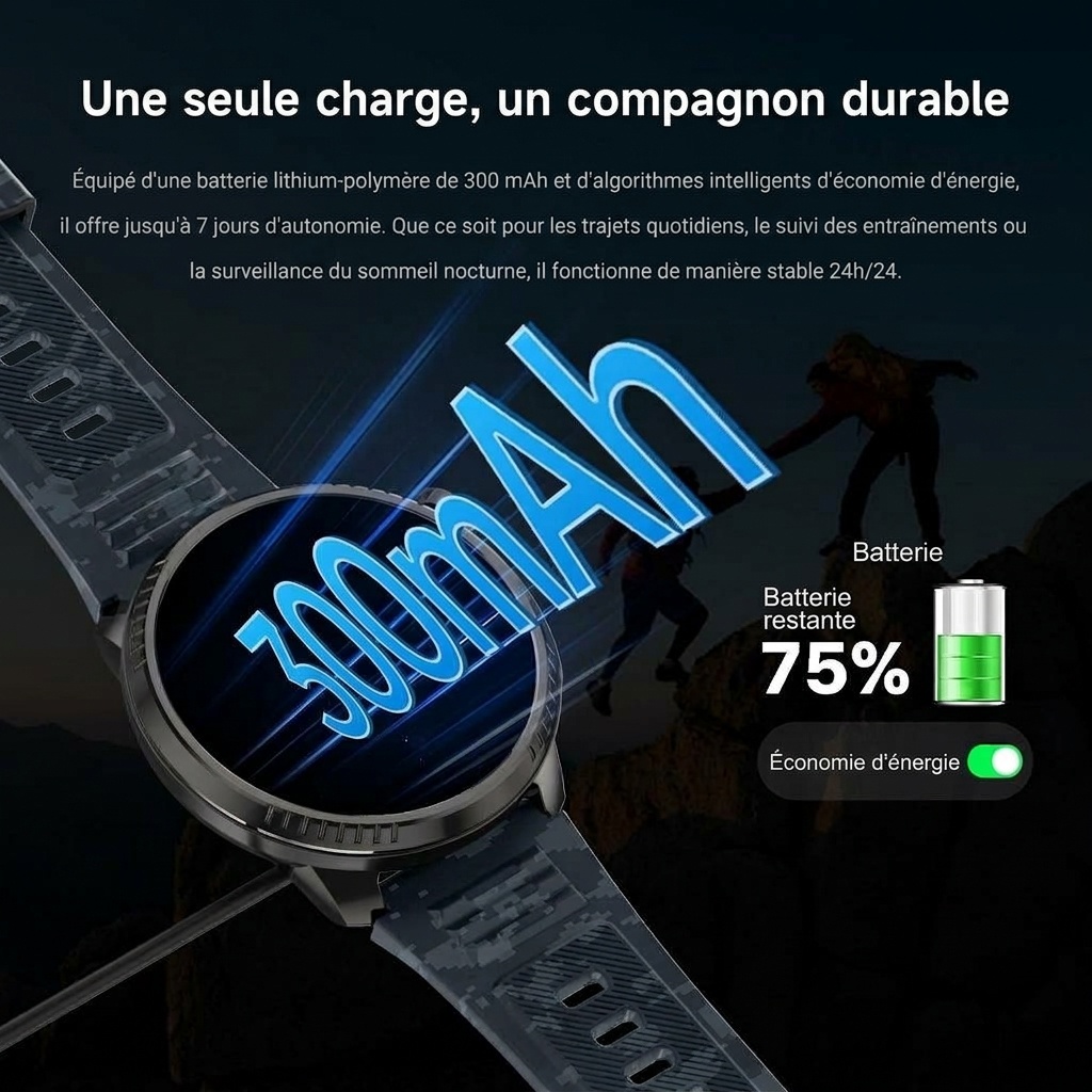 Montre connectée DS6 avec GPS, étanchéité IP68 et appels Bluetooth