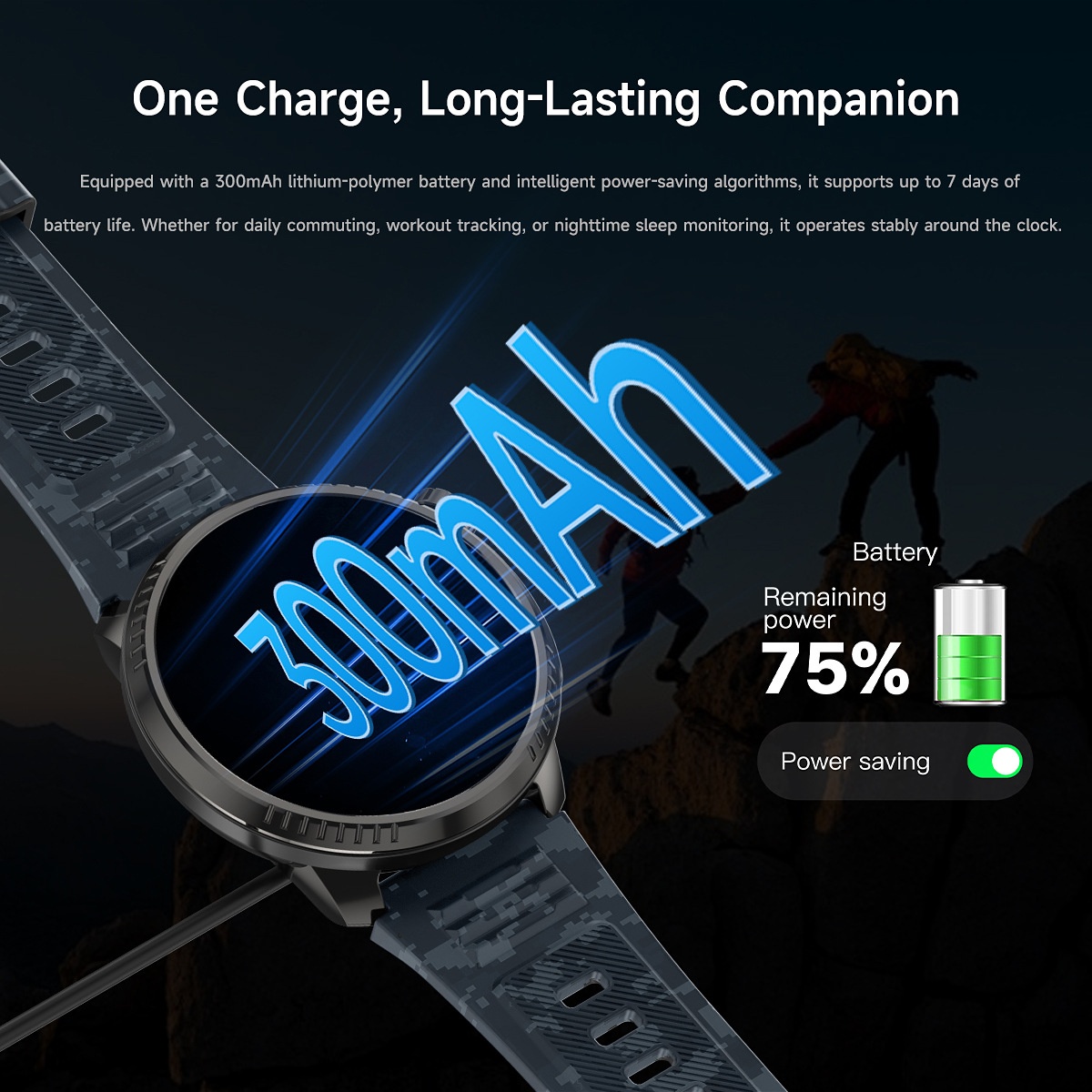 DS6 Smart Watch with GPS, IP68 Waterproof & Bluetooth Calling