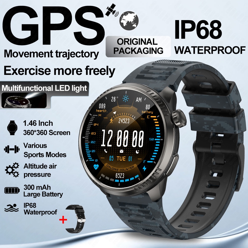 DS6 Smart Watch with GPS, IP68 Waterproof & Bluetooth Calling