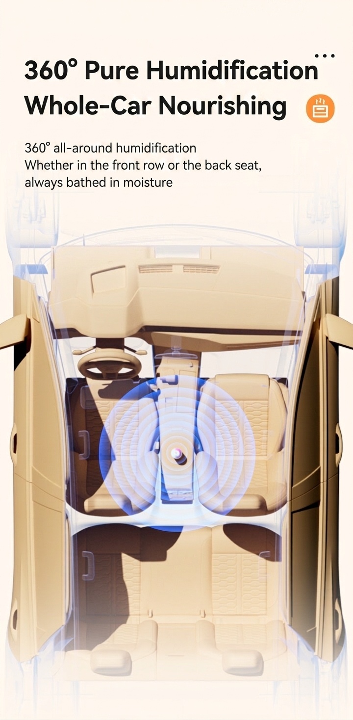 Humidificador USB portátil, difusor de niebla fina silencioso de 230 ml con luz nocturna RGB, carga tipo C y apagado automático de seguridad de 3 horas para el hogar, la oficina y el coche.