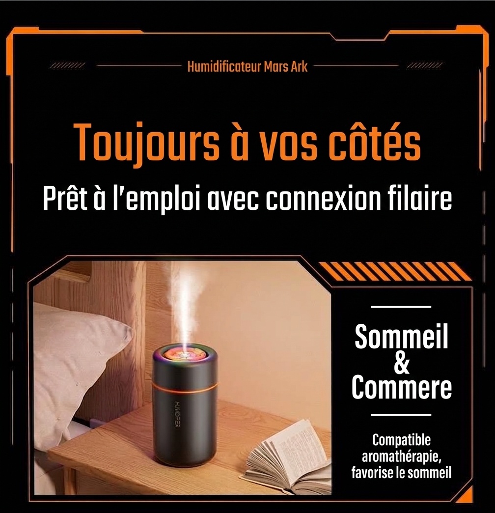 Mini humidificateur portable USB et diffuseur d'huiles essentielles, purificateur d'air silencieux à brume fine avec lumière LED vibrante pour la maison, le bureau, la chambre et la voiture