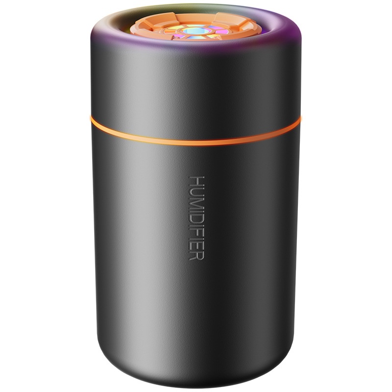 Mini humidificador portátil USB y difusor de aceites esenciales, purificador de aire silencioso de niebla fina con luz LED vibrante para el hogar, la oficina, el dormitorio y el coche.