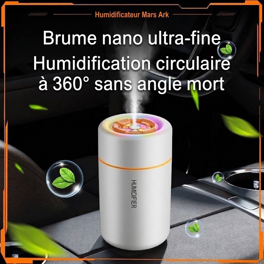 Mini humidificateur portable USB et diffuseur d'huiles essentielles, purificateur d'air silencieux à brume fine avec lumière LED vibrante pour la maison, le bureau, la chambre et la voiture