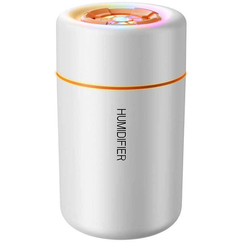 Mini humidificador portátil USB y difusor de aceites esenciales, purificador de aire silencioso de niebla fina con luz LED vibrante para el hogar, la oficina, el dormitorio y el coche.