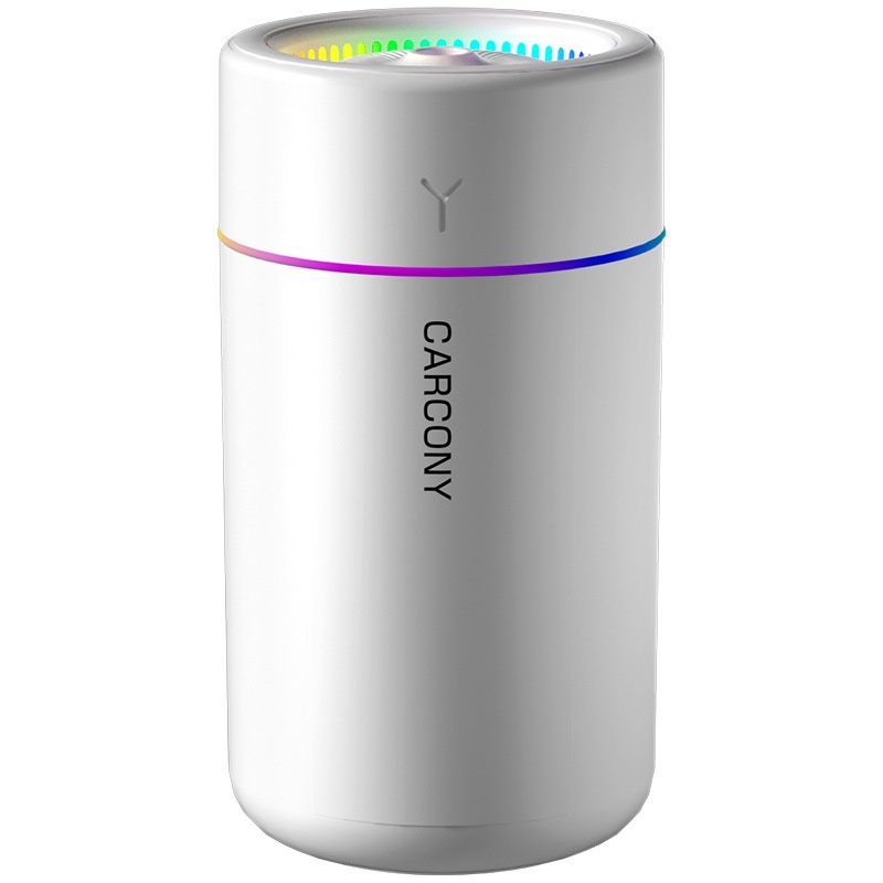 Mini humidificador portátil USB y difusor de aceites esenciales, 280 ml, generador de niebla silencioso con luz nocturna RGB para aire fresco e hidratación de la piel, hogar, oficina, coche.