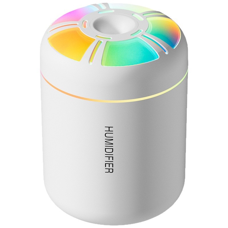 Humidificador USB mini Aurora, difusor de aire portátil de 180 ml con luz nocturna LED de 7 colores, niebla fina silenciosa de 40 ml/h para el hogar, la oficina, el dormitorio y el coche.