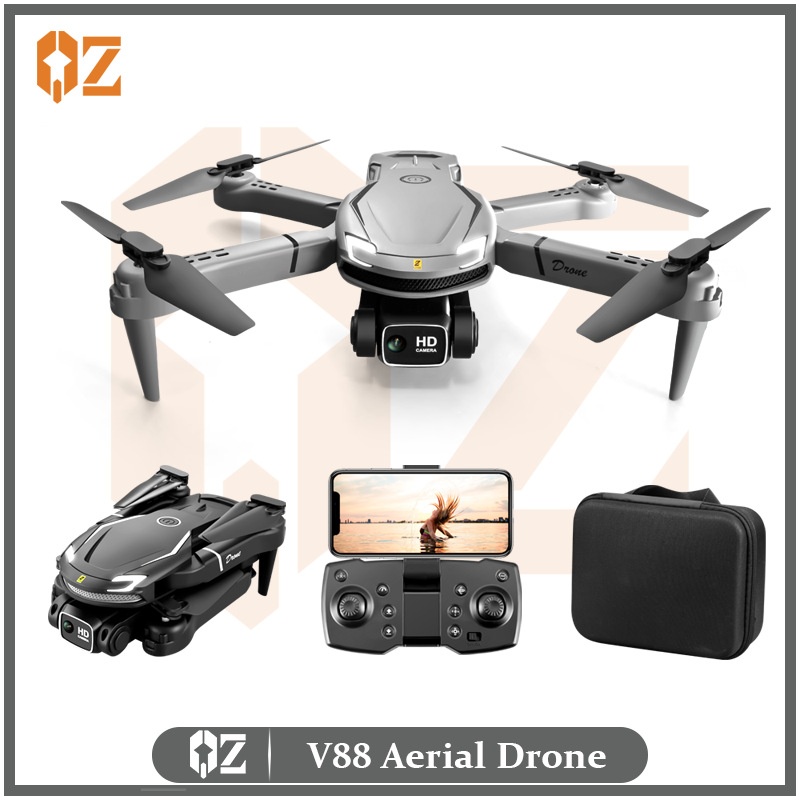 V88 4K HD Camera Drone, Foldable RC Quadcopter with Altitude Hold, Long Battery Life, and Remote Control for Beginners