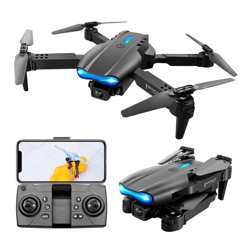 E99 4K UHD Foldable Drone with Dual Camera, Intelligent Obstacle Avoidance, Long Range Control, RC Quadcopter for Beginners