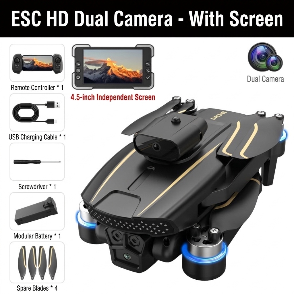 LF676 Brushless Drone with 4K Camera, GPS Long Range FPV, Intelligent Obstacle Avoidance, Dedicated Display Remote Control