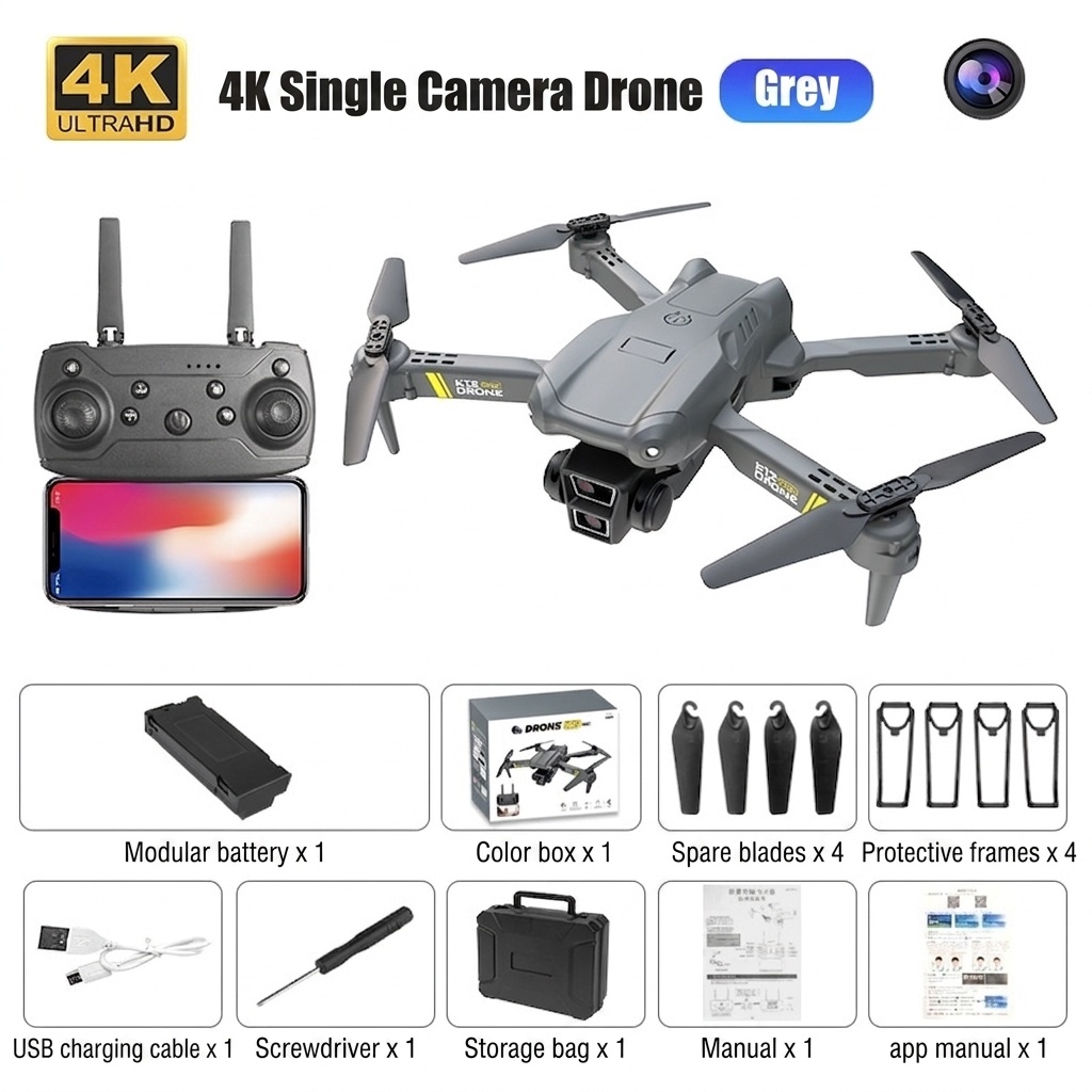 K13 Max 4K Dual Camera Drone, Foldable RC Quadcopter with Altitude Hold, App Control, and Long Flight Time