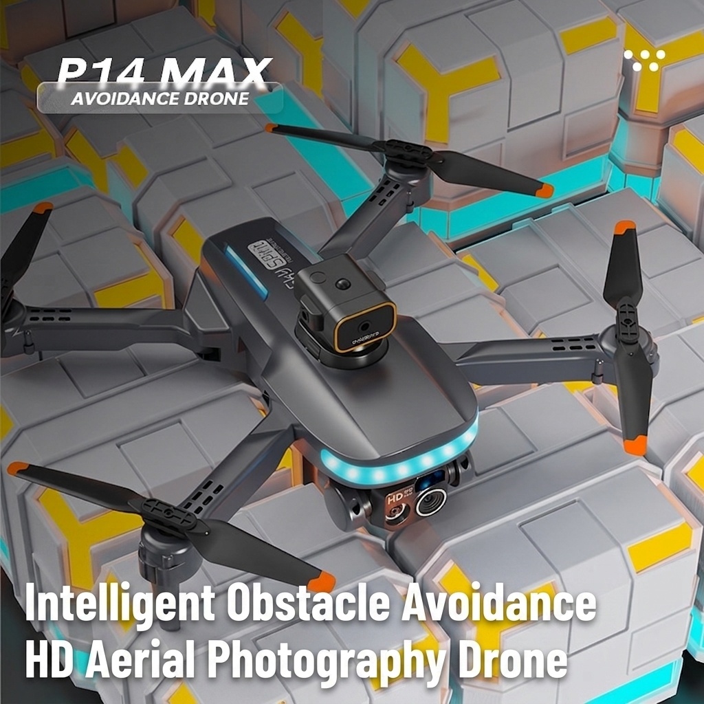 P14 MAX 8K HD Camera Drone with 540° Smart Obstacle Avoidance, Optical Flow Positioning, Foldable RC Quadcopter