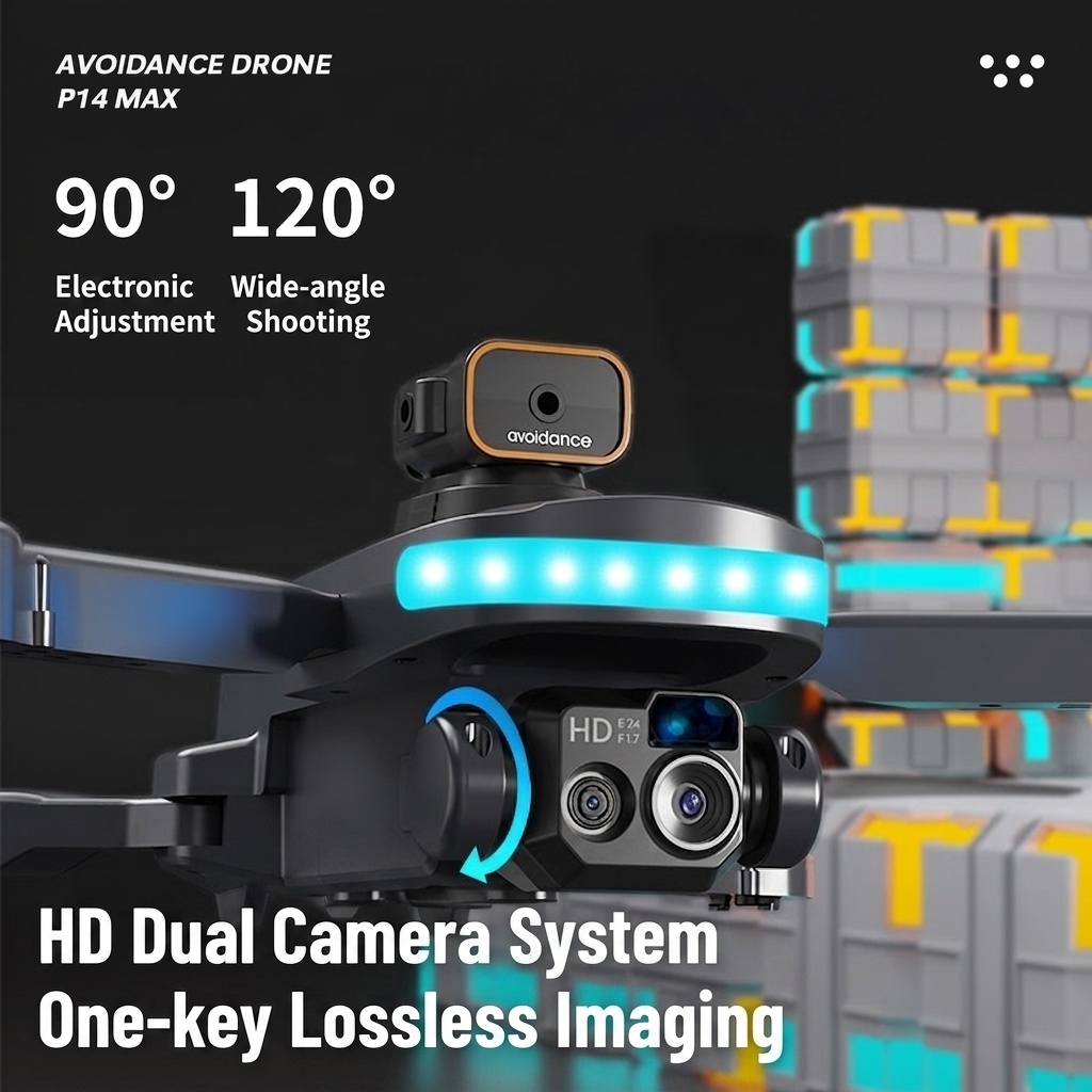 P14 MAX 8K HD Camera Drone with 540° Smart Obstacle Avoidance, Optical Flow Positioning, Foldable RC Quadcopter