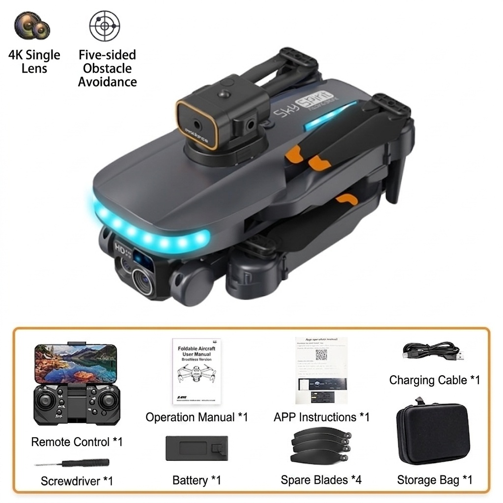 P14 MAX 8K HD Camera Drone with 540° Smart Obstacle Avoidance, Optical Flow Positioning, Foldable RC Quadcopter