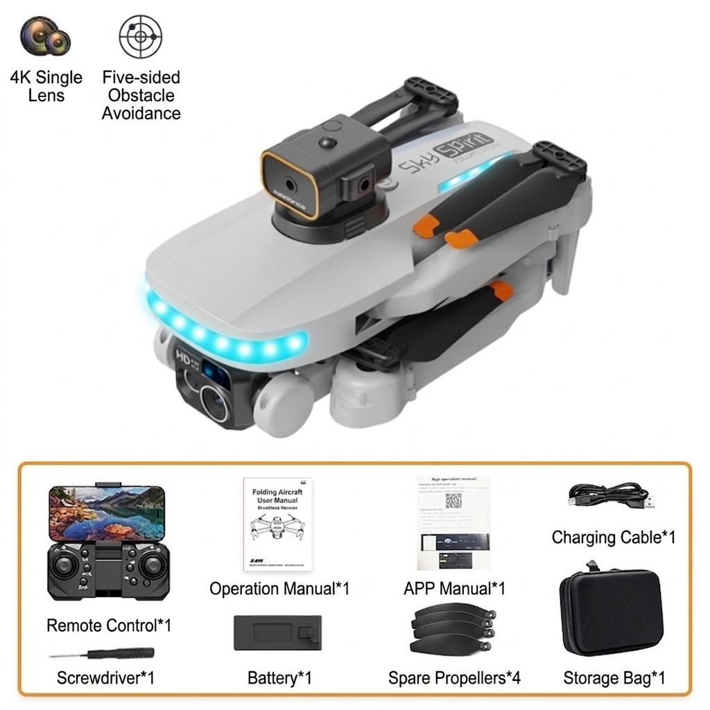 P14 MAX 8K HD Camera Drone with 540° Smart Obstacle Avoidance, Optical Flow Positioning, Foldable RC Quadcopter