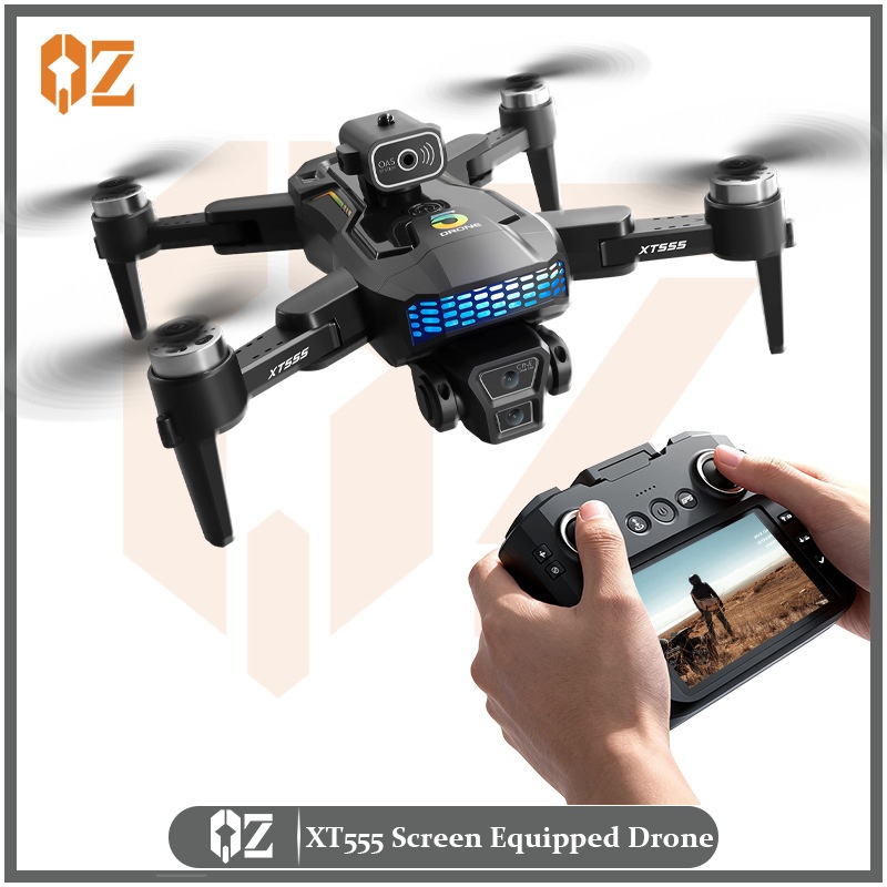 XT555 Screen Drone with HD Camera, GPS Positioning, Intelligent Obstacle Avoidance, 5.64-inch Screen Remote Control