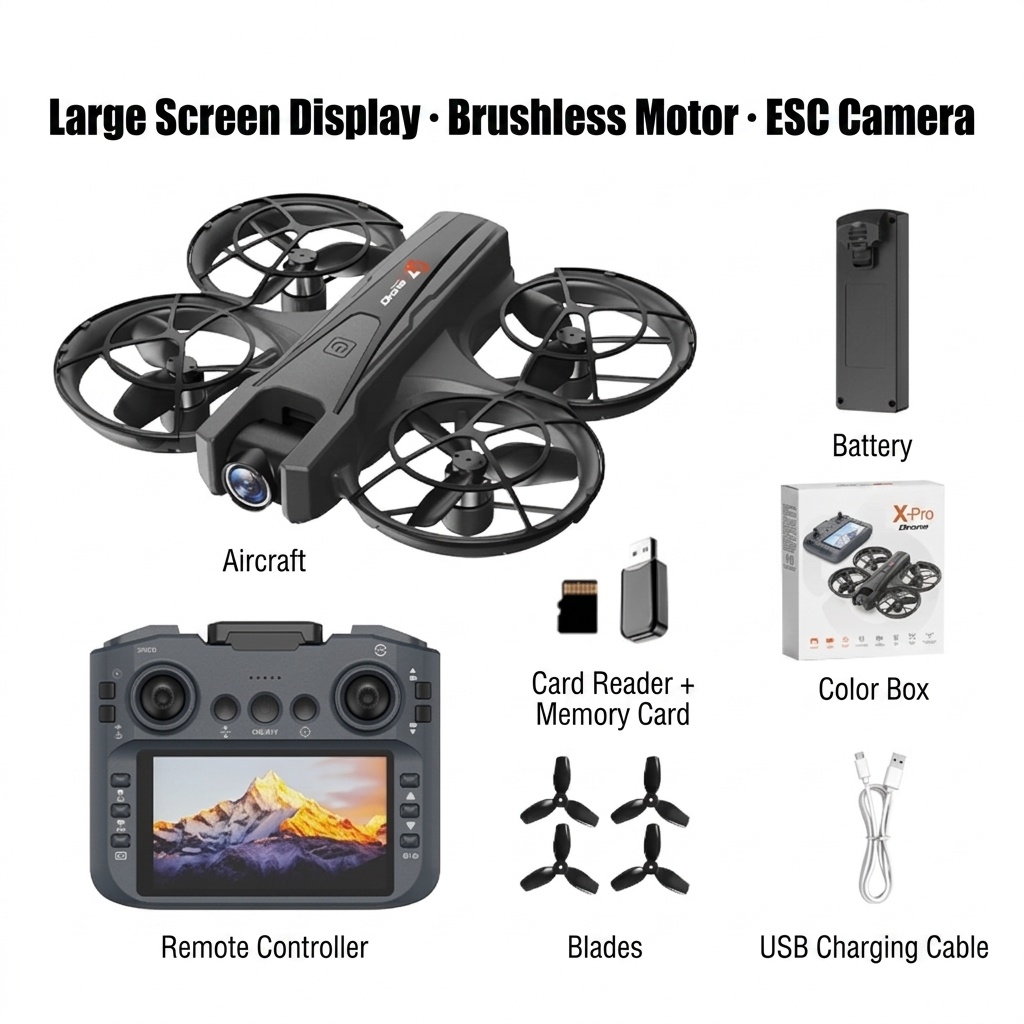 YL05 Brushless Drone with HD Camera, Optical Flow Positioning, Smart Remote Control, Long Flight Time RC Quadcopter